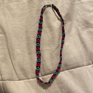 Beaded flower choker